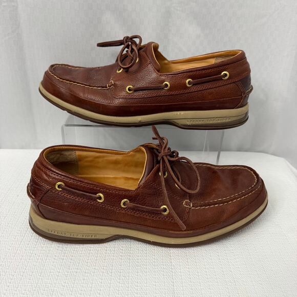 Sperry Top Sider Gold Cup ASV Boat Shoes Mens Size 11 Brown Leather Slip On main image 6